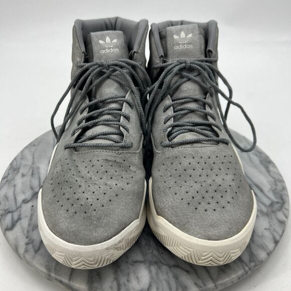 Adidas Tubular Instinct Mens 11 Gray Suede Lace Up High Top Athletic Shoe S80084 - Picture 3 of 13